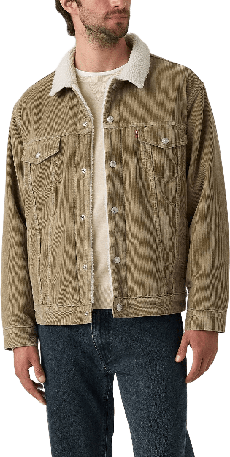 Relaxed Sherpa Trucker Jacket, från Levi's, i färgen Neutrals.