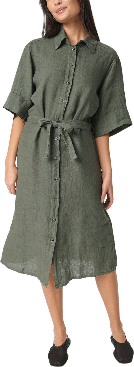 SLAuran Shirt Dress SS, från Soaked In Luxury, i färgen Agave Green.