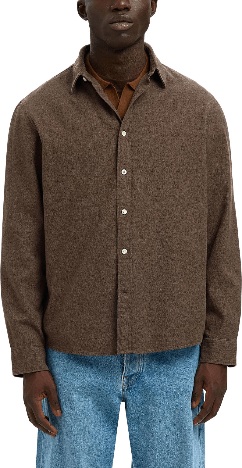 SLHREGNOAH Skjorta, från Selected Homme, i färgen Demitasse Twisted - Morel.