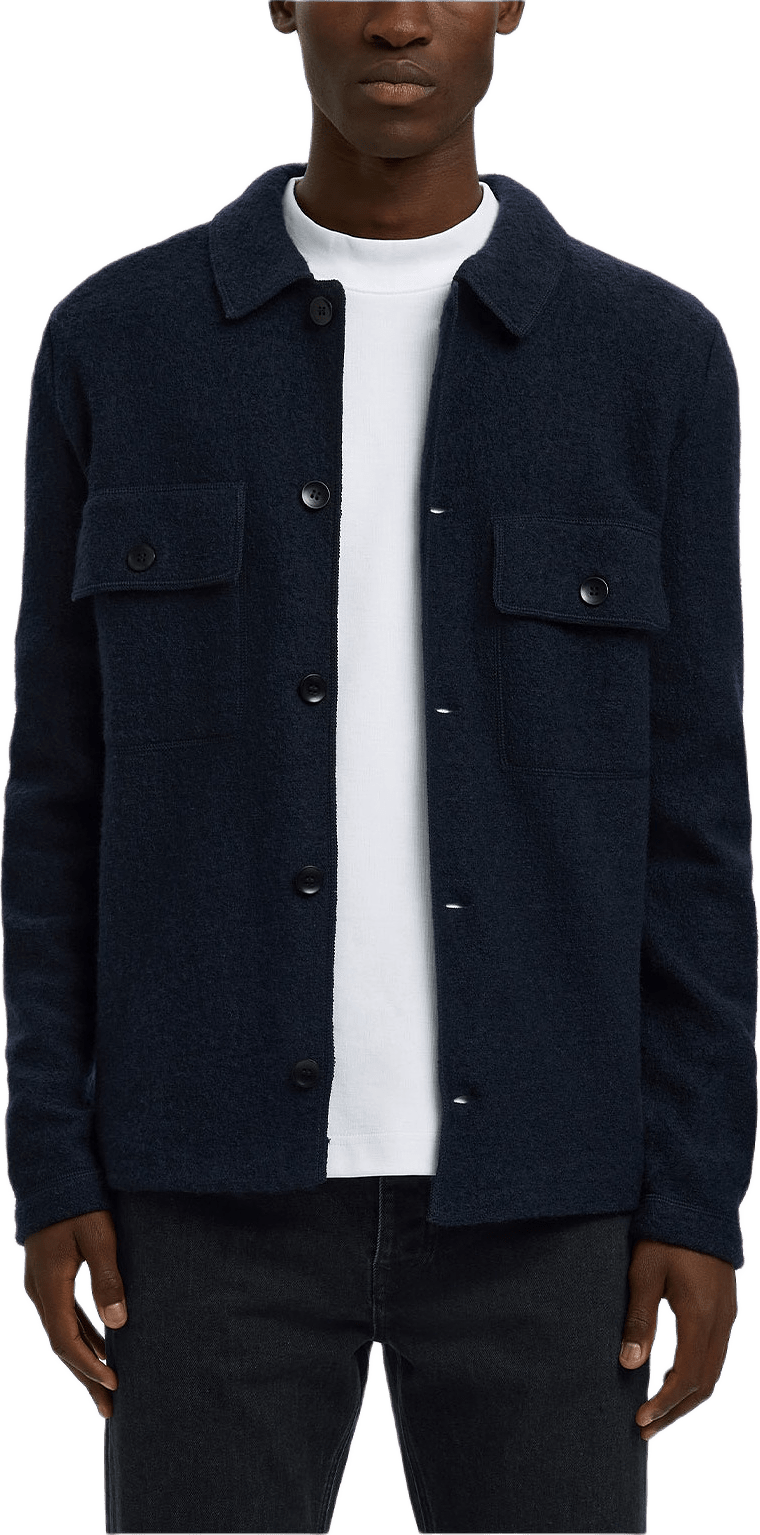 SLHNEALY Stickad kofta, från Selected Homme, i färgen Sky Captain.