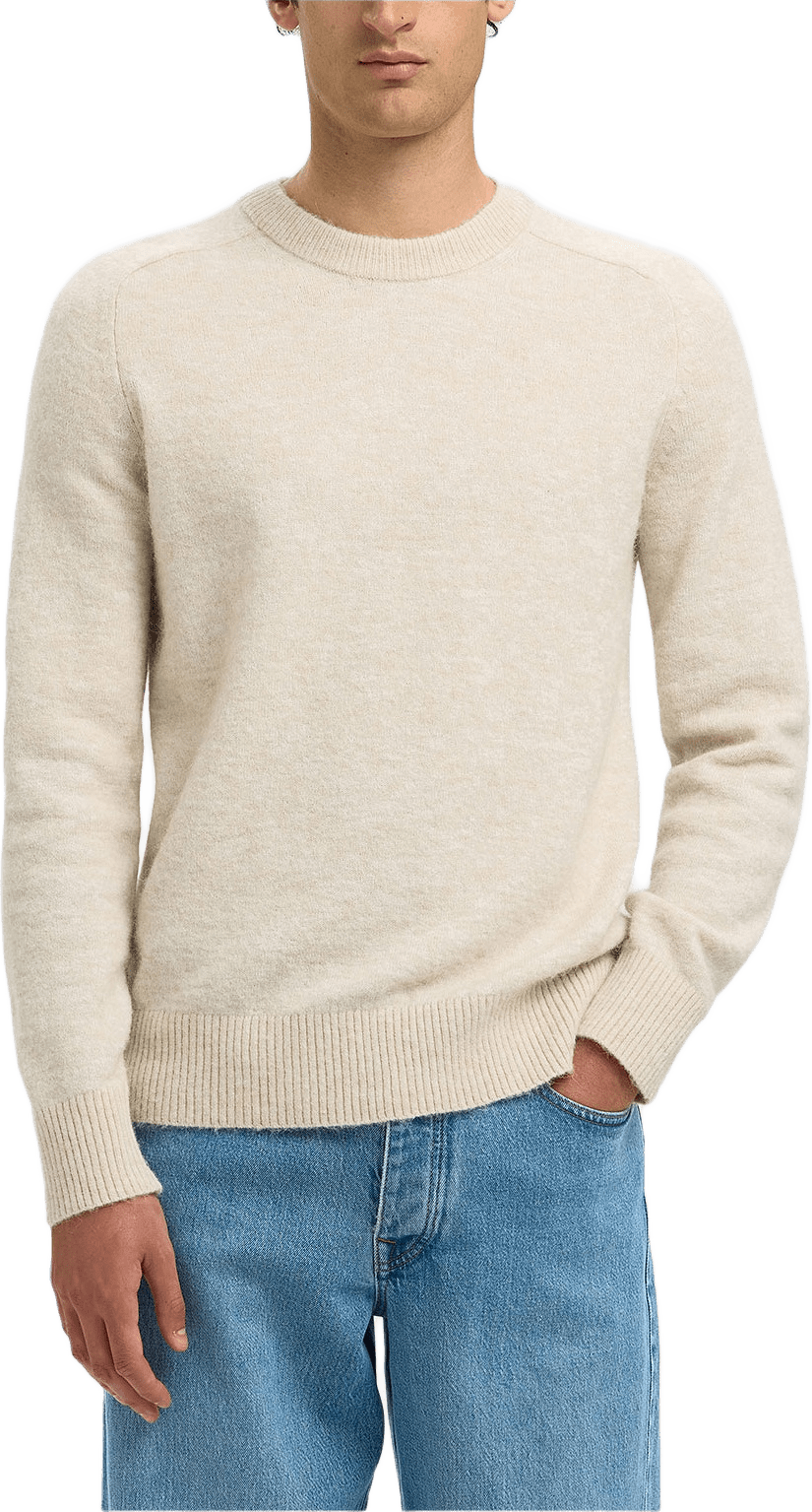 SLHRAI Pullover, från Selected Homme, i färgen Oatmeal Melange.