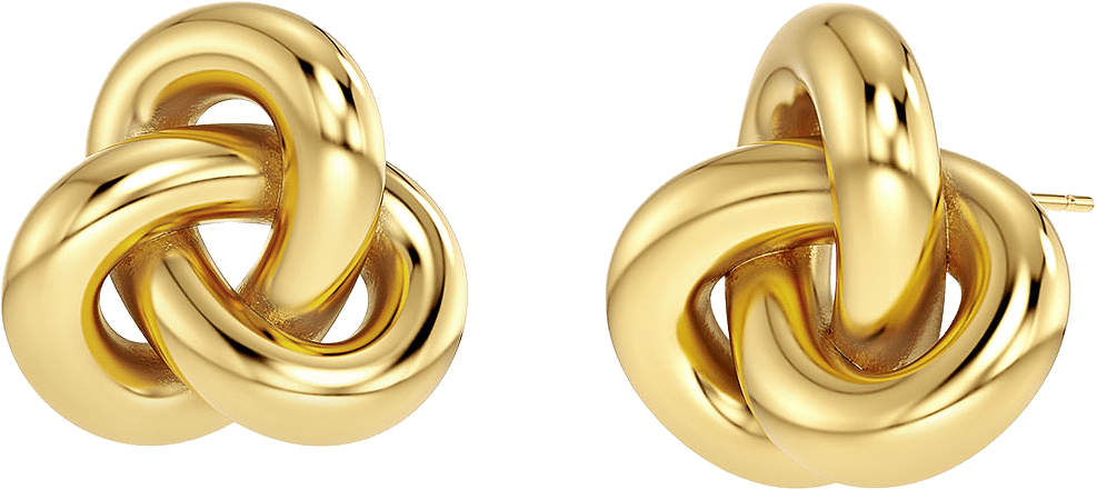 Infinity Knot Studs L Gold
