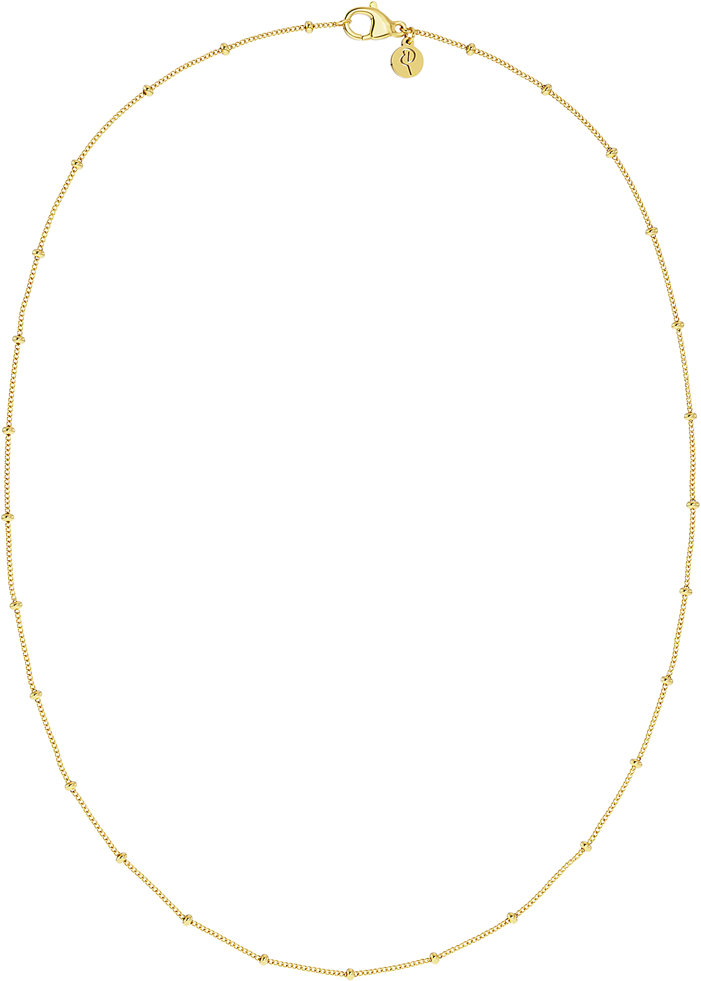 Beaded Chain Necklace Gold