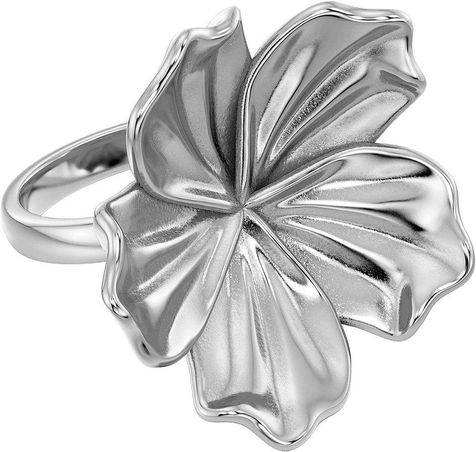 Jasmine Ring L Steel