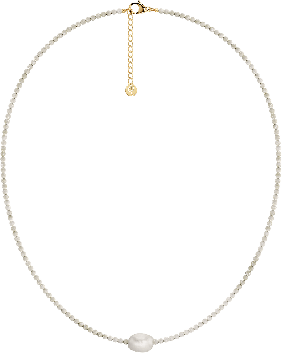 Beach Pearls Necklace Offwhite Gold