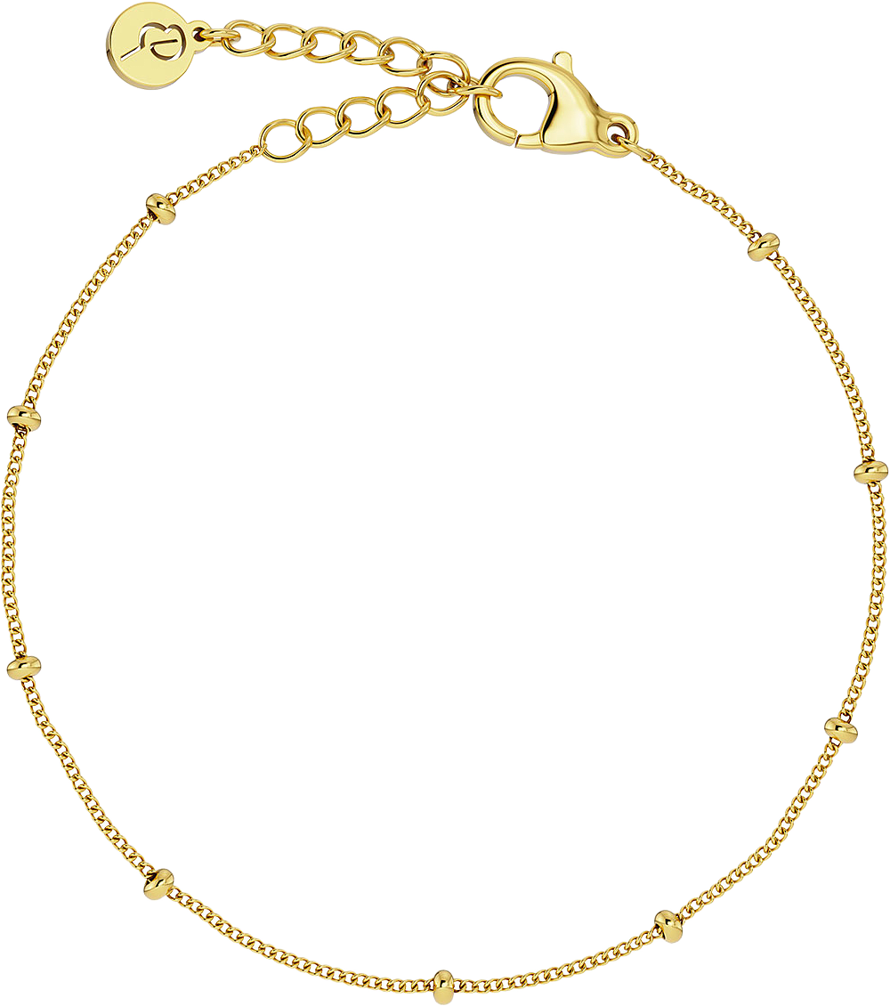 Beaded Chain Bracelet Gold