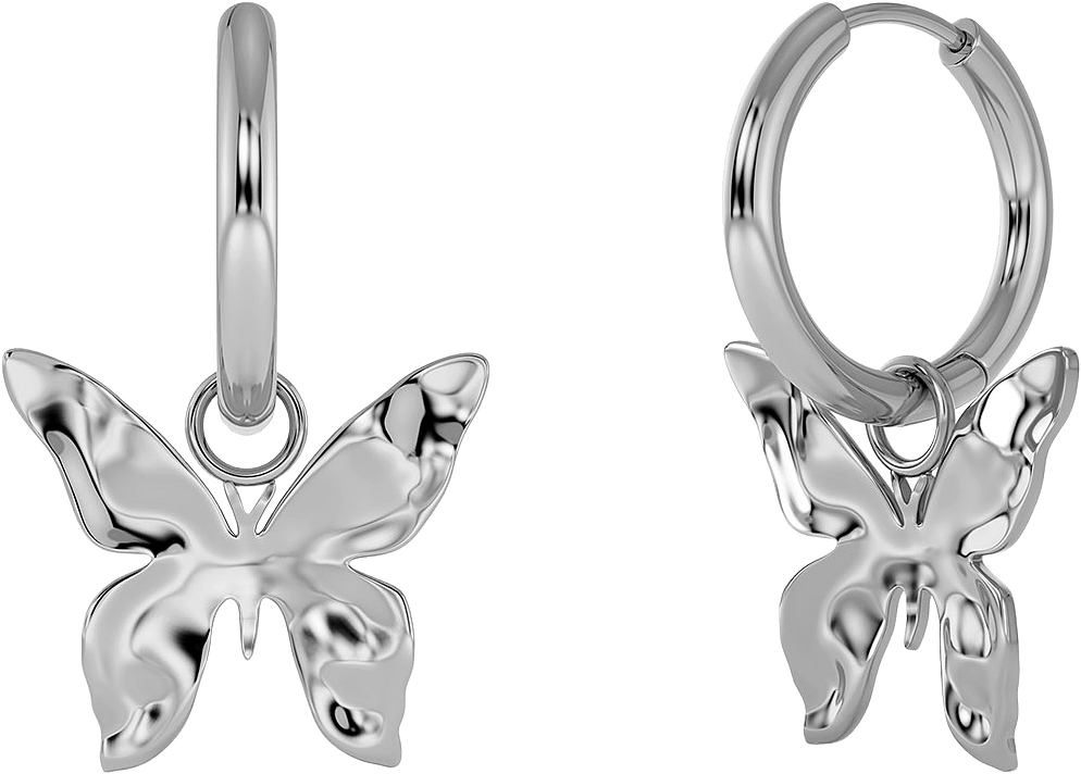 Butterfly Hoops Steel, från Edblad, i färgen Steel.