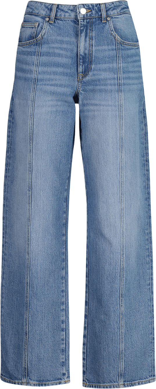 Relaxed Fit Straight Seam Jeans