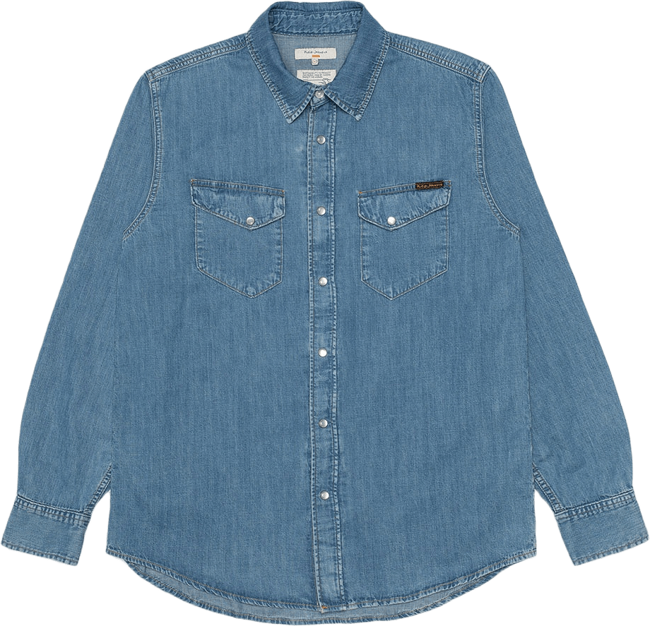 Gunnar Light Used Denim Shirt Light Blue