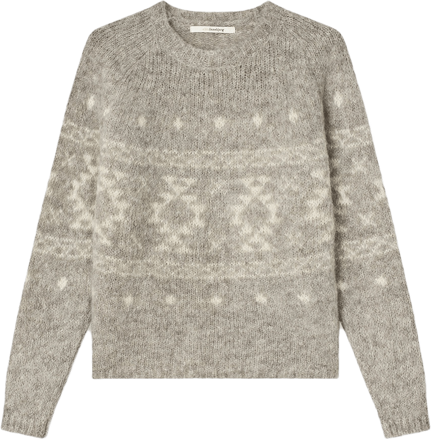 EMERY Tröja, från Sibin Linnebjerg, i färgen Sweat Grey/Offwhite.