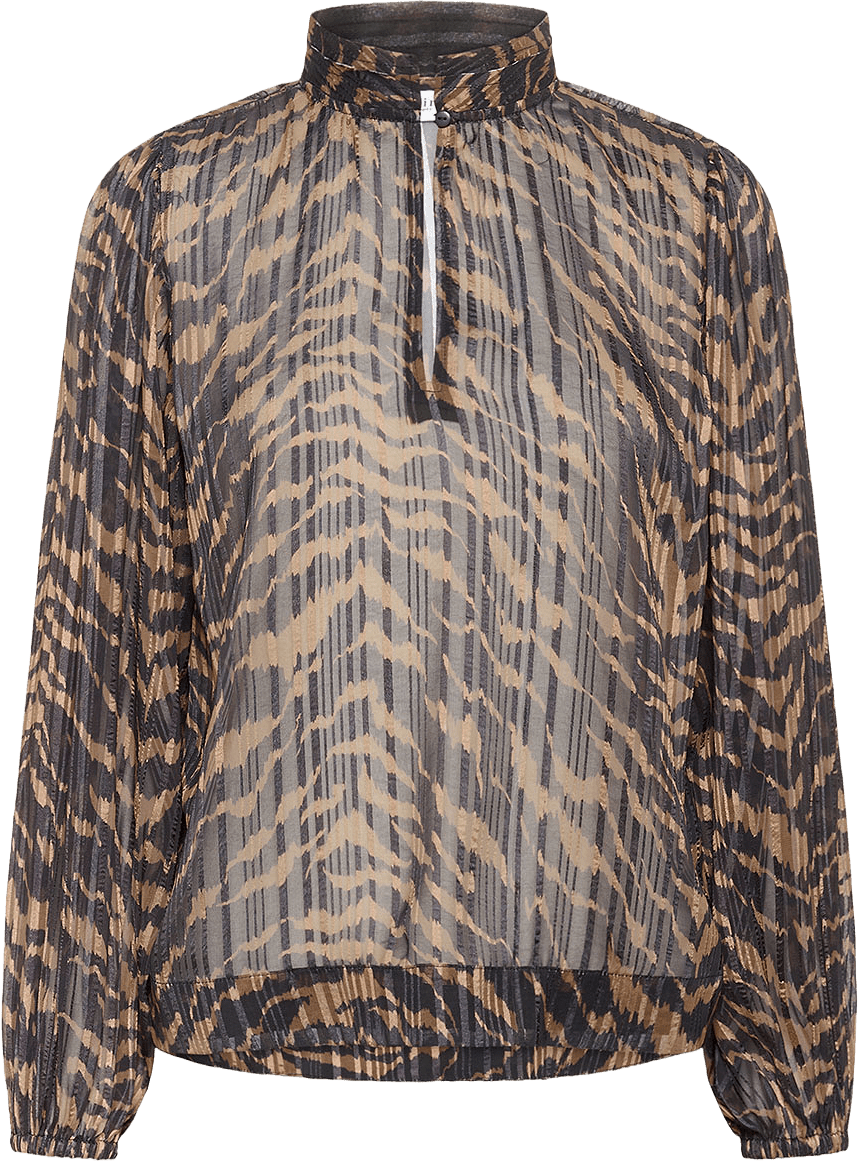 Nesta SZ Blouse, från Saint Tropez, i färgen Black Shifted Strokes.