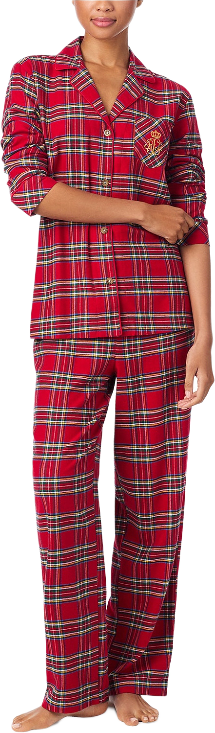 Notch collar Pyjamas set, från Lauren Ralph Lauren, i färgen Red Plaid.
