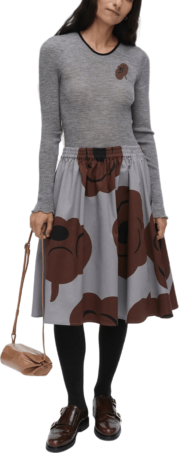 POLKKA TUMMA T-shirt, från Marimekko, i färgen Dark Grey, Brown.