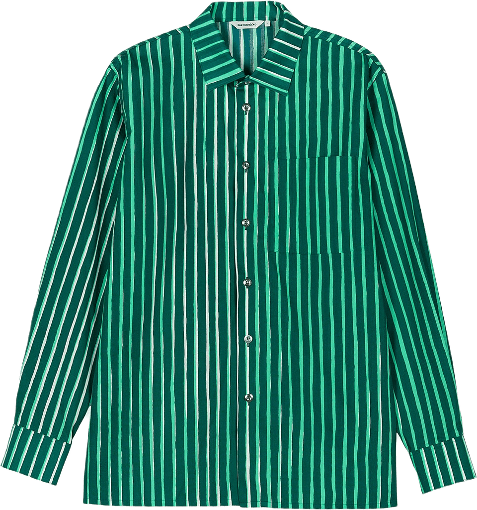 JOKAPOIKA 2017 Shirt, från Marimekko, i färgen Dark Green, Turquoise, White.