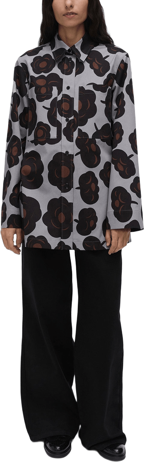 MAARIA TUMMA Shirt, från Marimekko, i färgen Grey, Black, Brown.