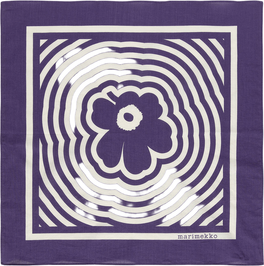 Astrilli Unikko, från Marimekko, i färgen Purple, Off White.