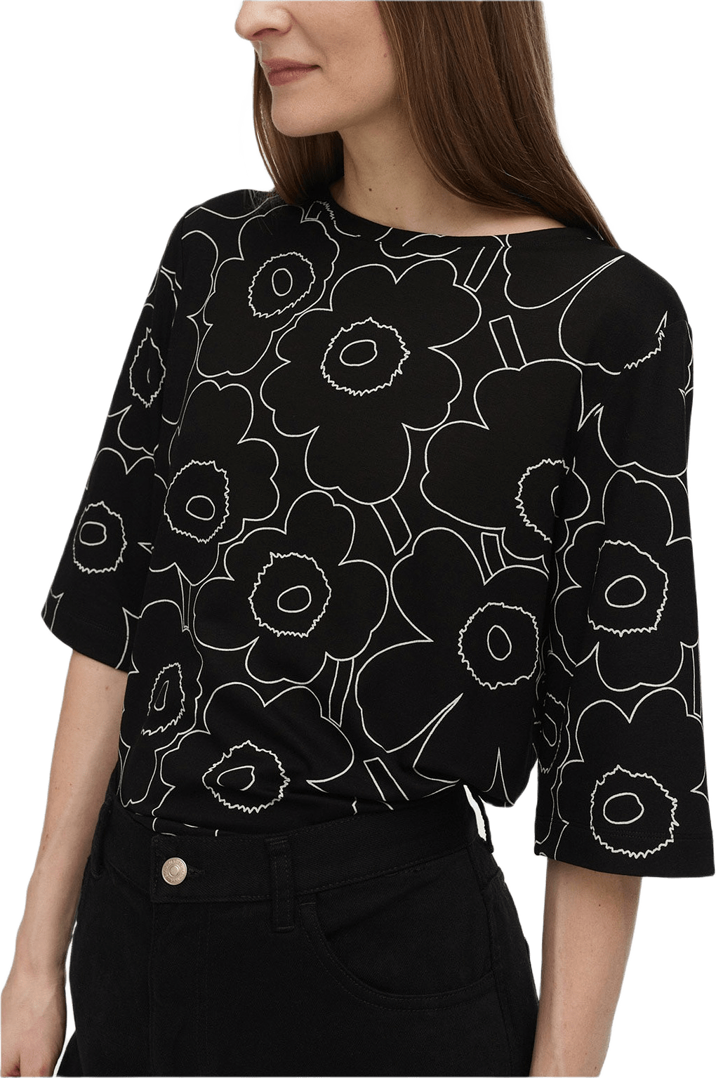 KOLLAASI PIIRTO UNIKKO T-shirt, från Marimekko, i färgen Black, Off White.