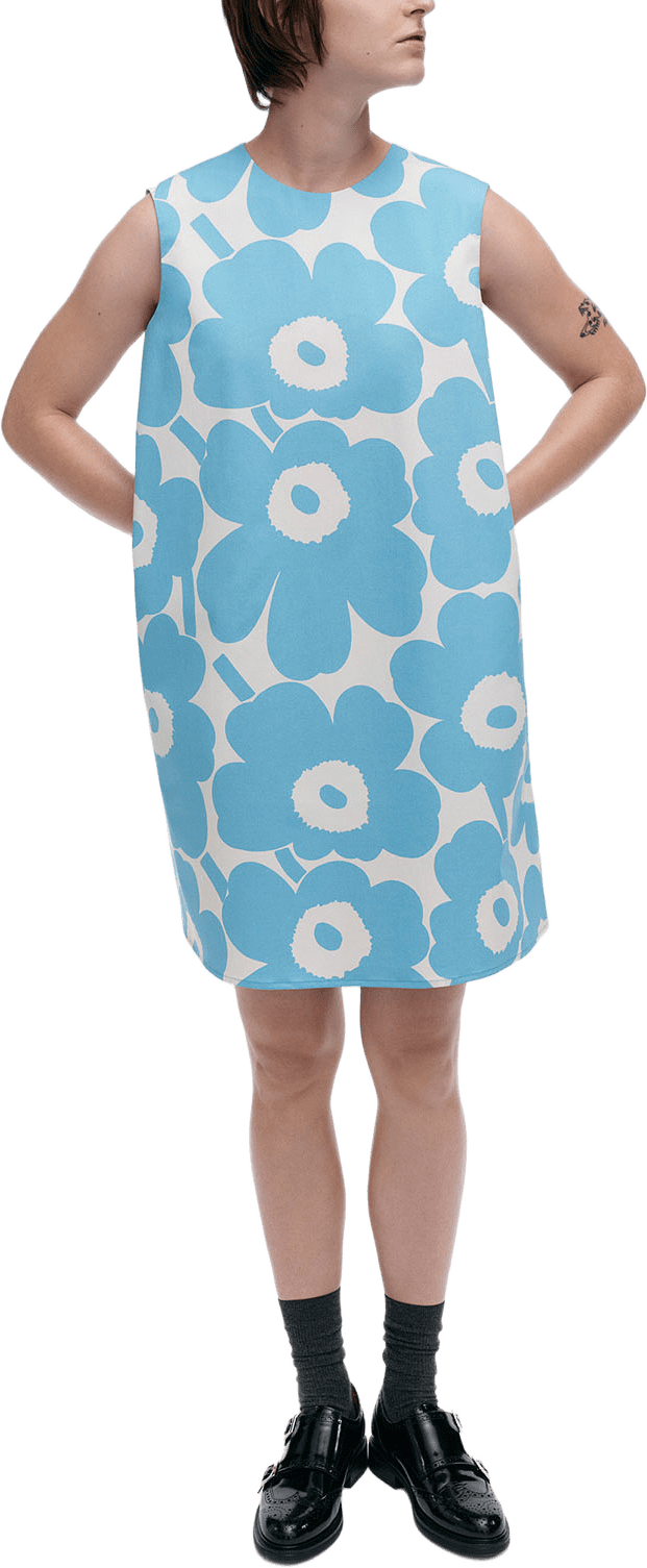 Siluetti Unikko, från Marimekko, i färgen Blue, Off White.