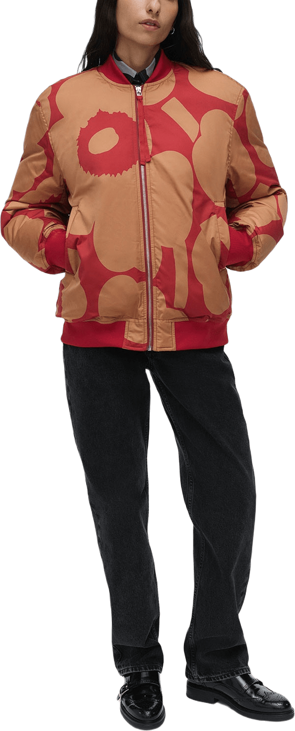 BLOSSA UNIKKO Jacket, från Marimekko, i färgen Red, Brown.