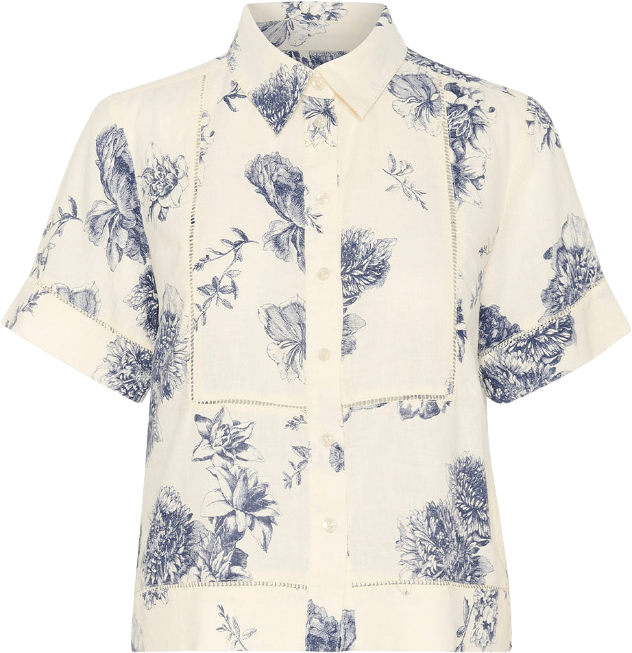 Rebitta PW SH Shirt, från Part Two, i färgen Oceana Stunning Flower Print.