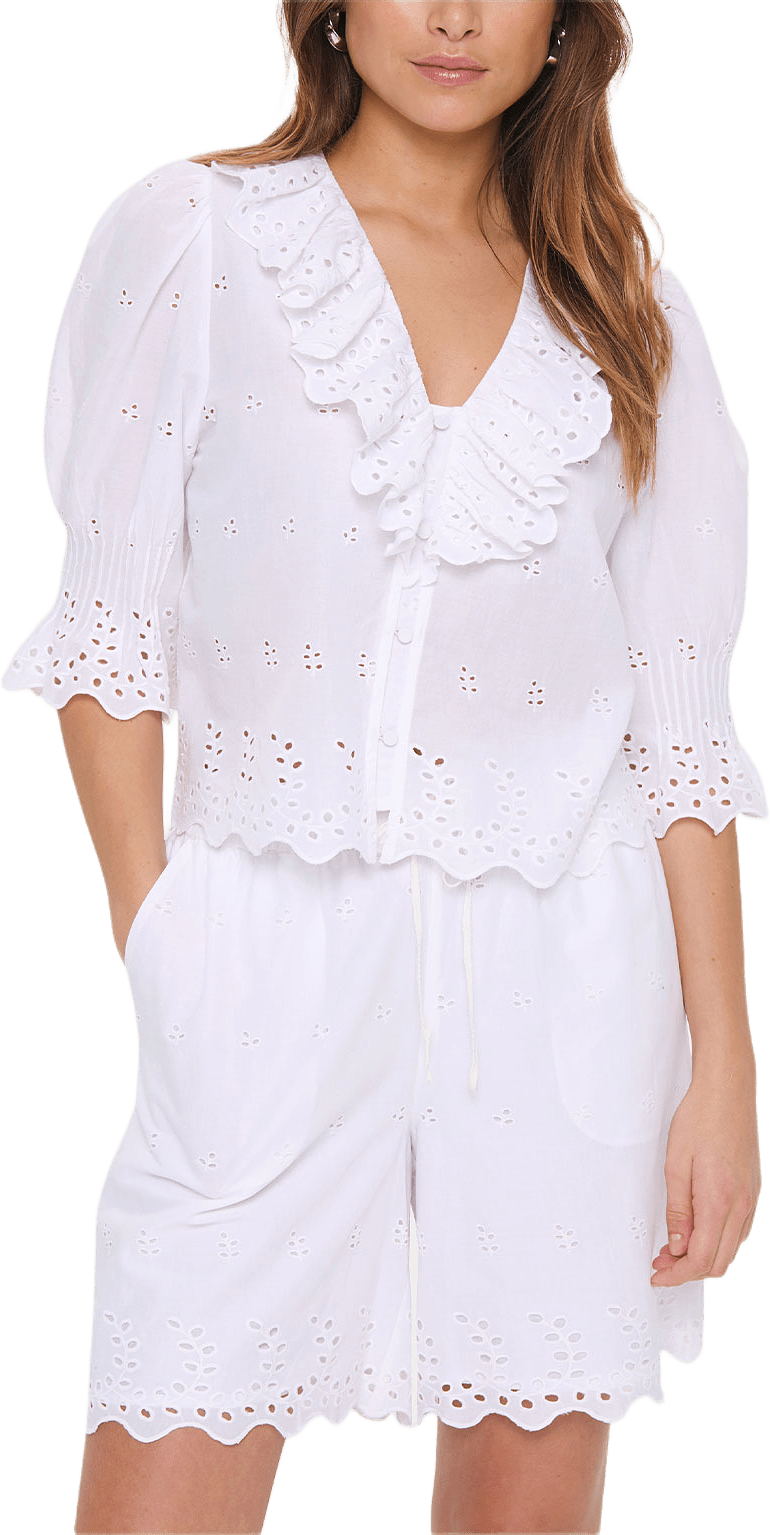 Kaita SZ Shirt, från Saint Tropez, i färgen Bright White.