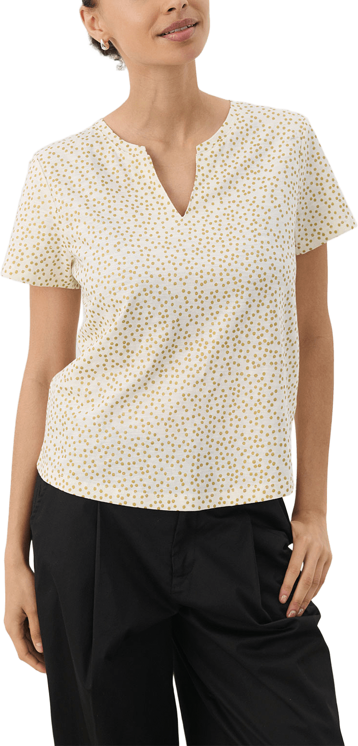 GesinasPW T-shirt, från Part Two, i färgen Eggnog W Gold Dot Print.