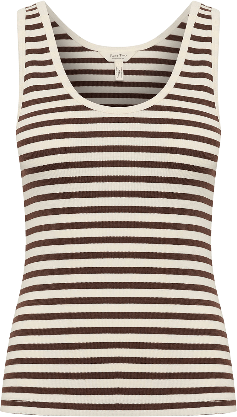 Roselyn PW TO Shirt, från Part Two, i färgen Bracken Stripe.