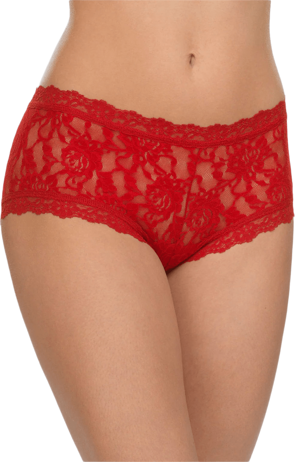 Signature Lace Boyshort, från Hanky Panky, i färgen Red1.