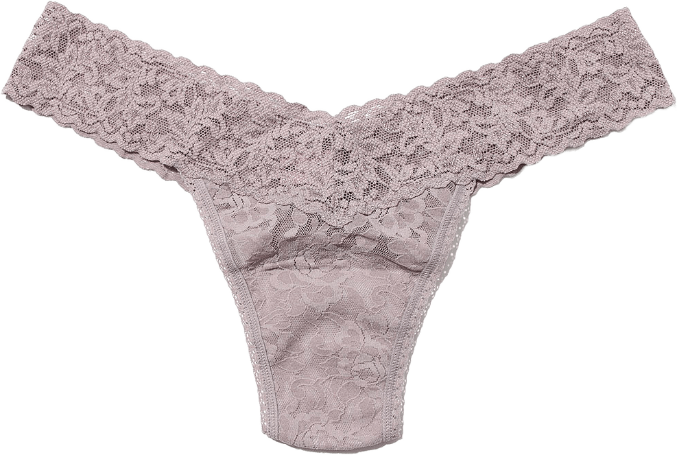 Hanky Panky Signature Lace, Low Rise Thong, från Hanky Panky, i färgen Steel.