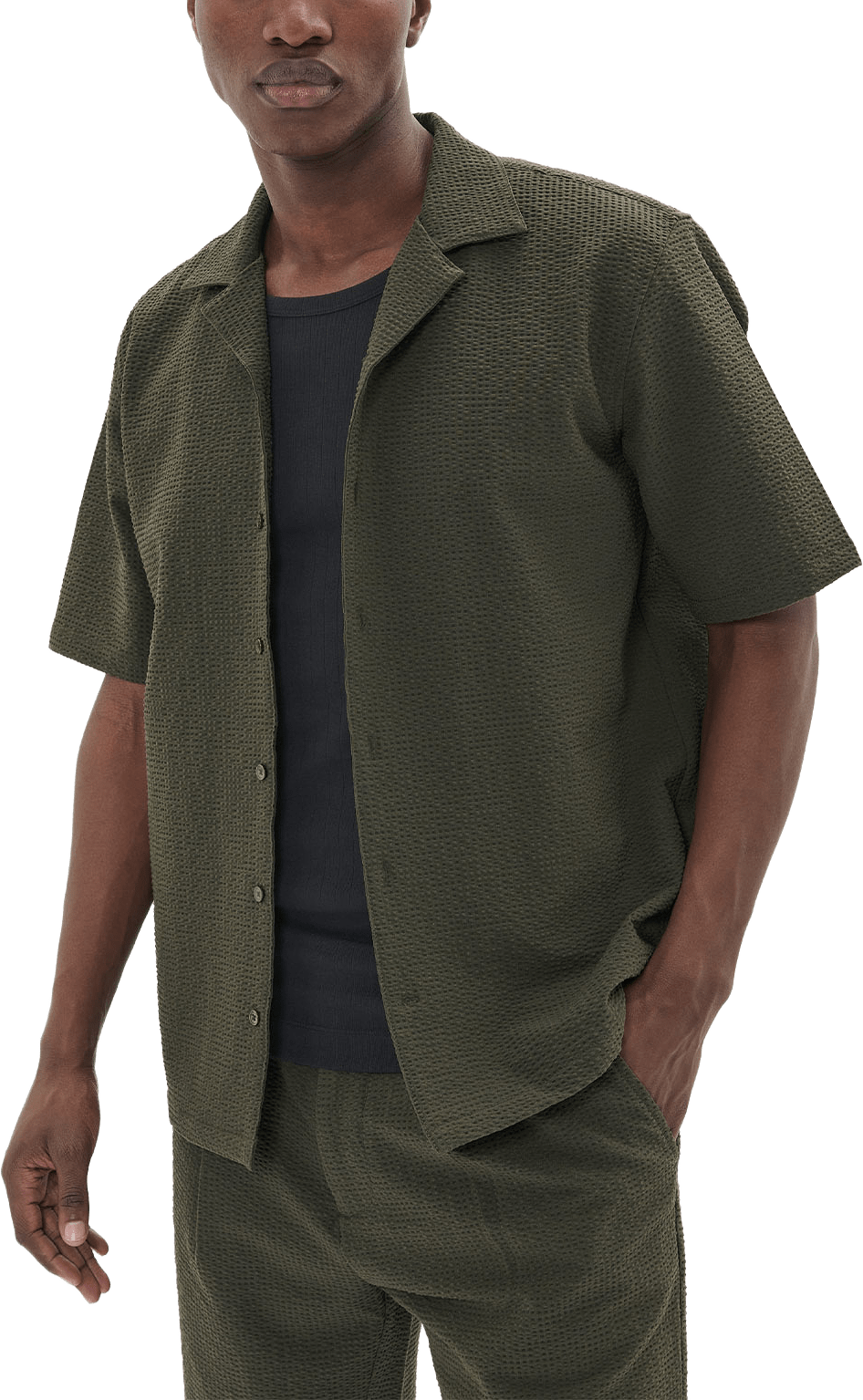 Klampo Shirt, från Matinique, i färgen Light Army.