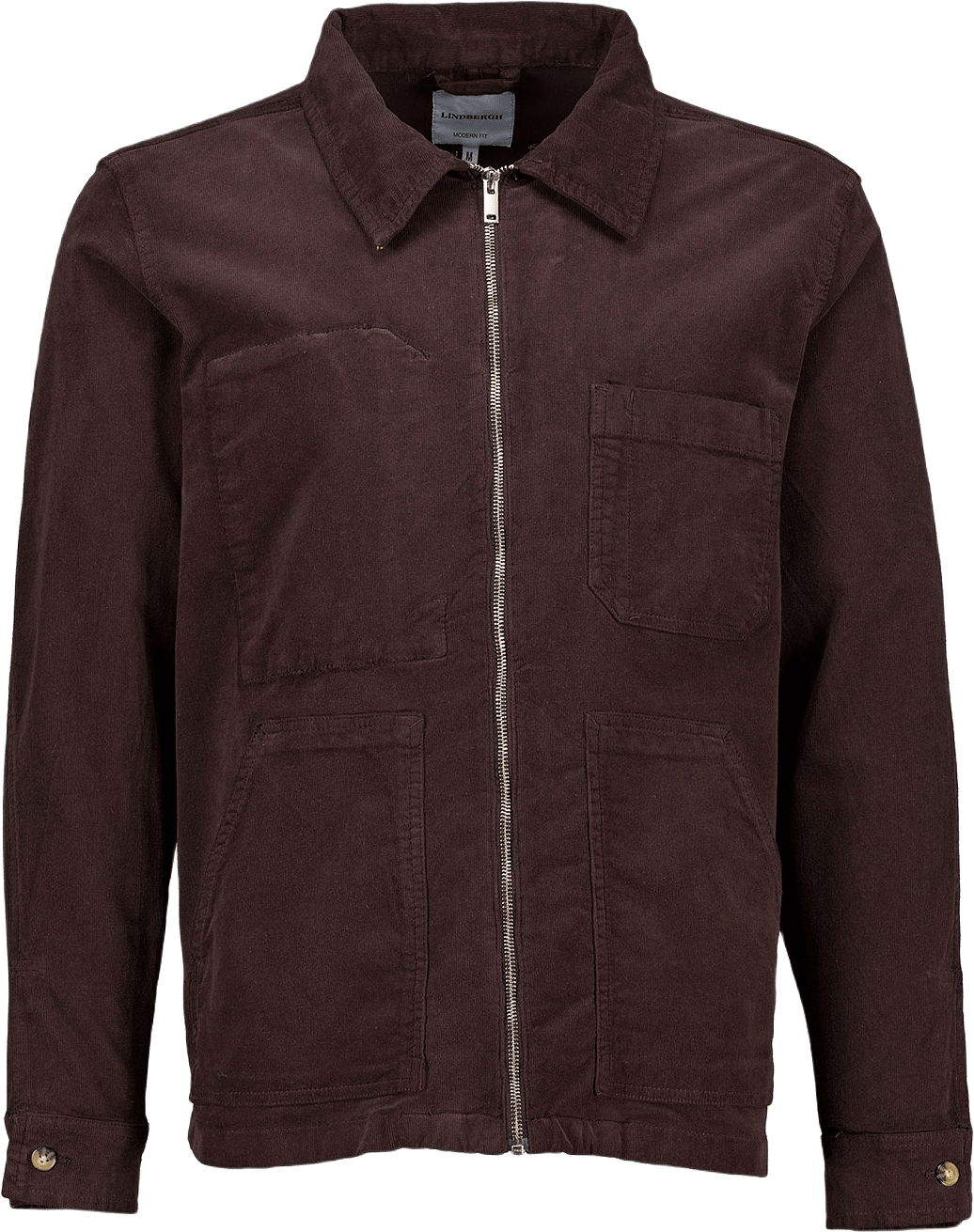 Superflex Corduroy Overshirt, från Lindbergh, i färgen Dk Brown.