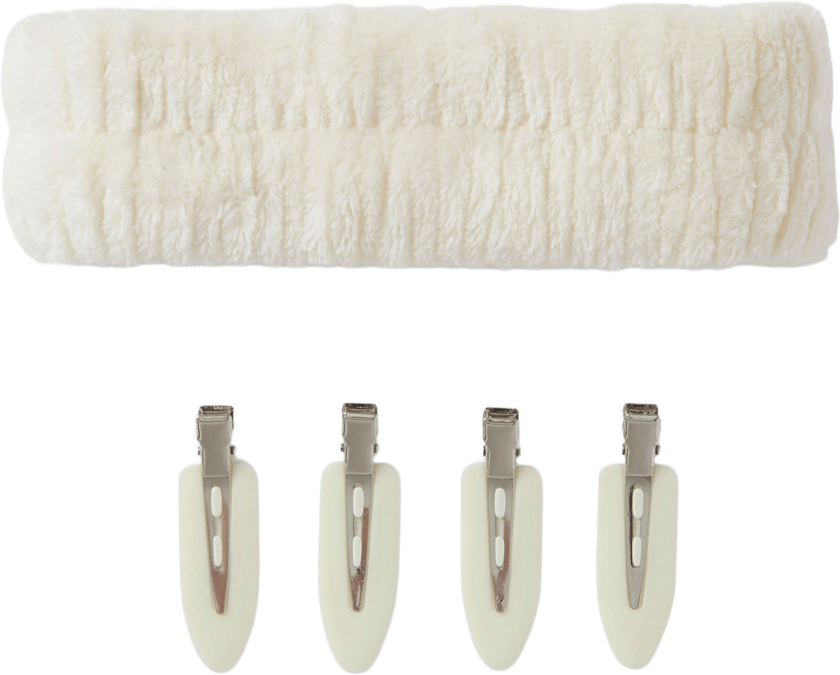 Makeupband och hårclips, från Å BEAUTY, i färgen White.