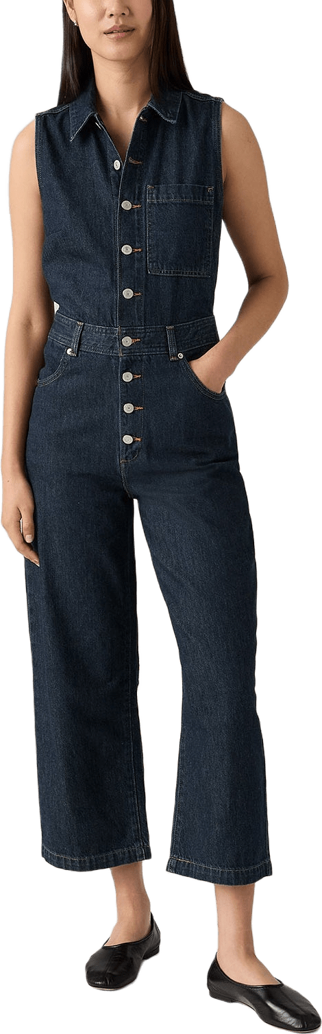 Sleeveless Jumpsuit, från Levi's, i färgen Dark Indigo - Flat Finish.