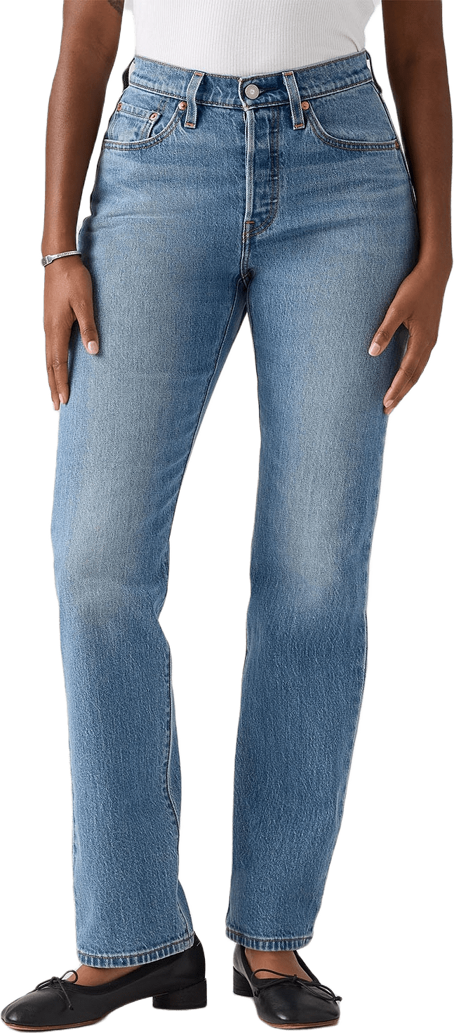 501® Curve Jeans, från Levi's, i färgen Med Indigo - Worn In.