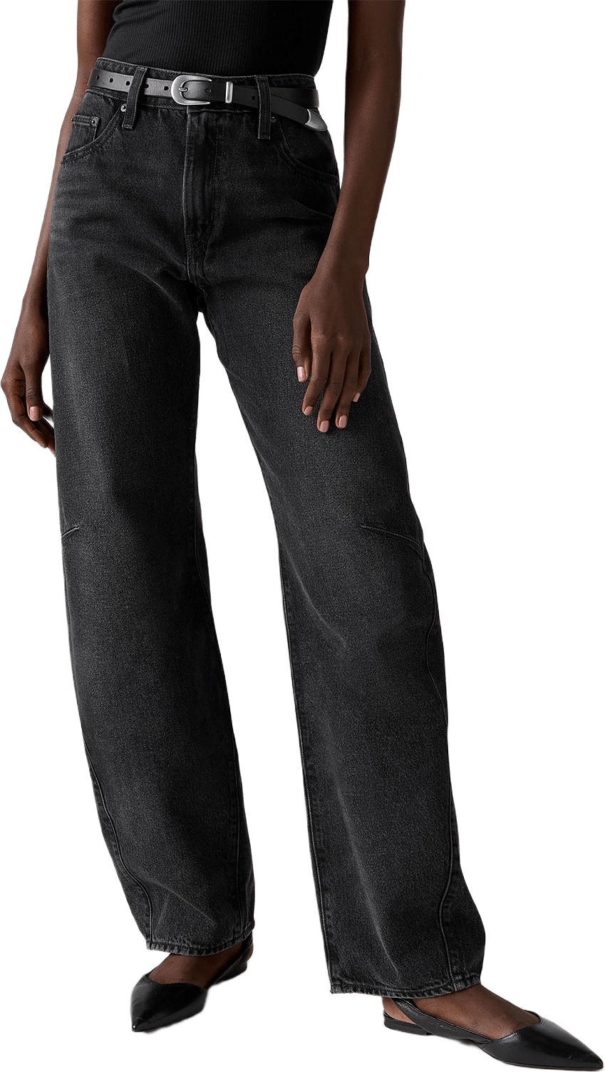 Baggy Dad Barrel Jeans, från Levi's, i färgen Blacks.