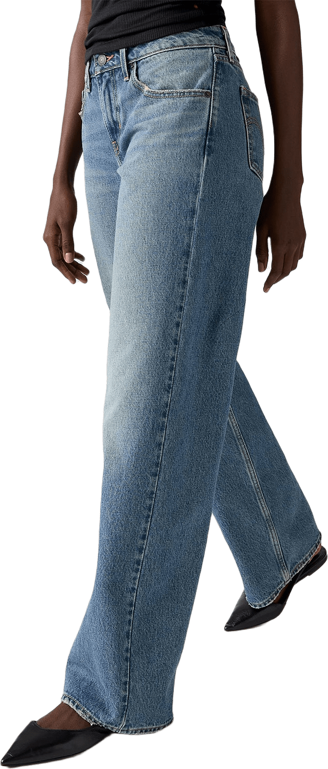 Low Loose Jeans, från Levi's, i färgen Med Indigo - Worn In.