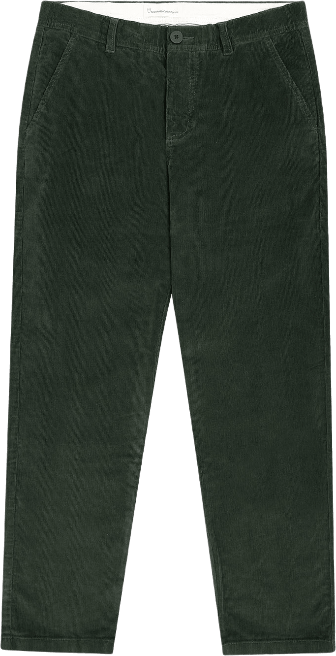 Chuck regular corduroy pants, från Knowledge Cotton Apparel, i färgen Forrest Night.