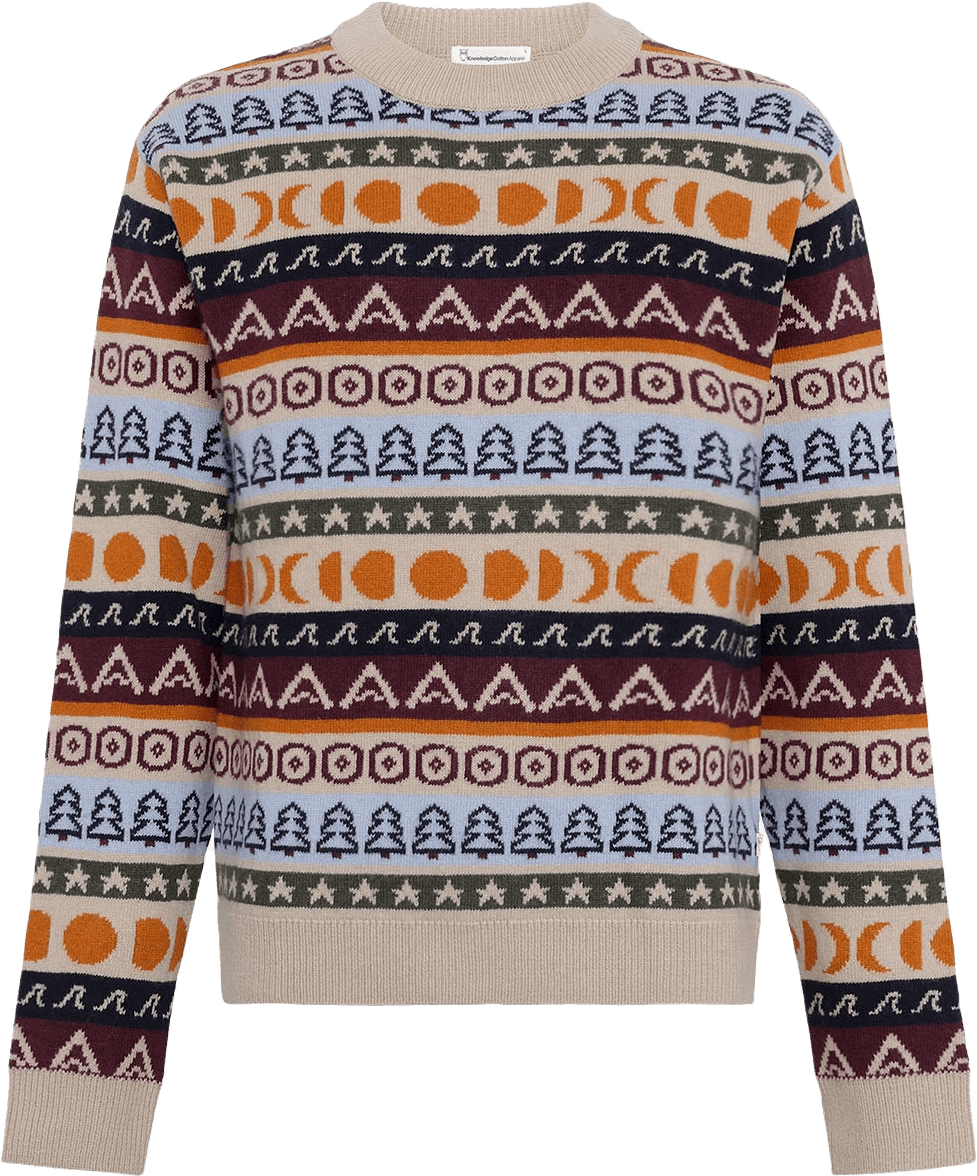 Lambswool Crew Neck Knit, från Knowledge Cotton Apparel, i färgen Red.