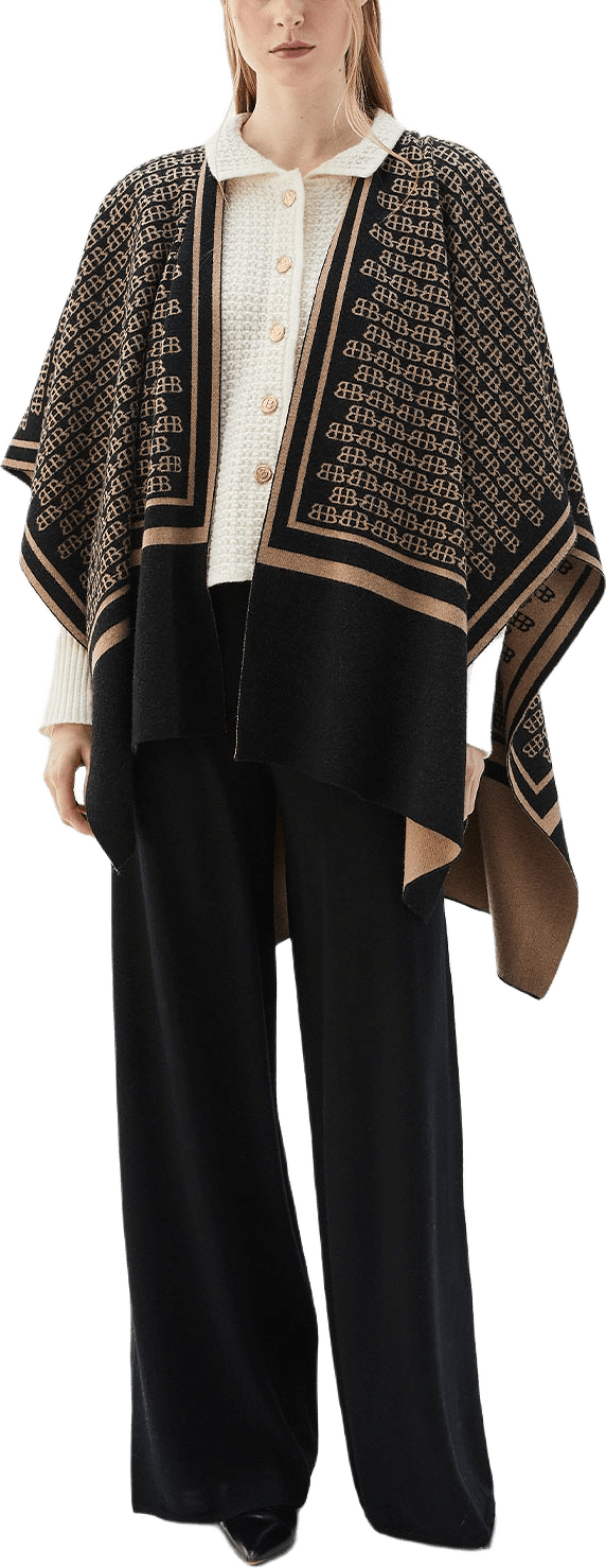 Garnette Poncho Jacquard