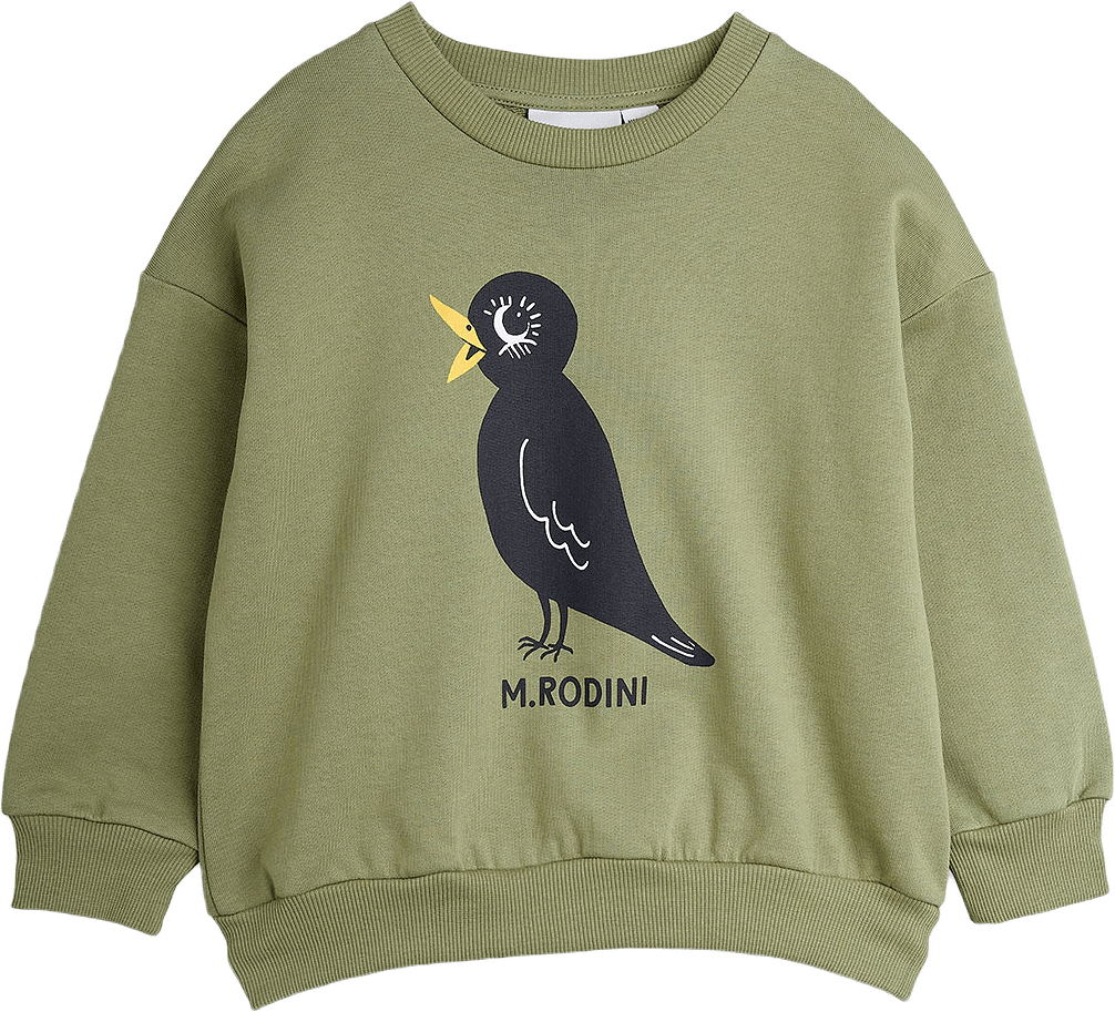 Blackbird Sweatshirt, från Mini Rodini, i färgen Green.