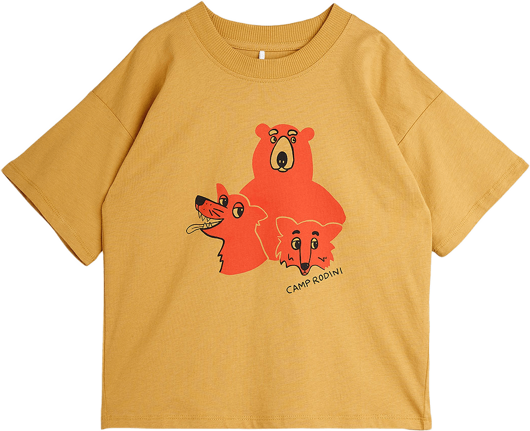 Camp Rodini T-Shirt, från Mini Rodini, i färgen Beige.