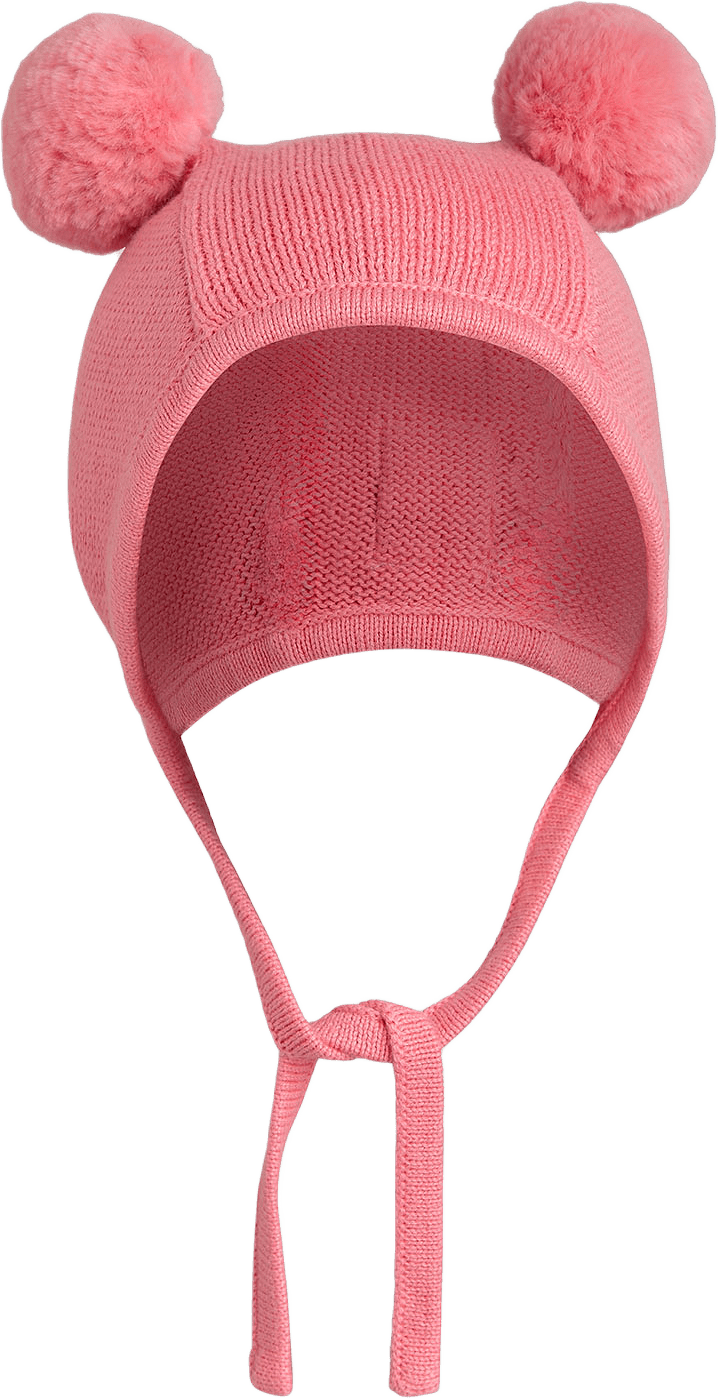 Finstickad Babymössa, från Mini Rodini, i färgen Pink.