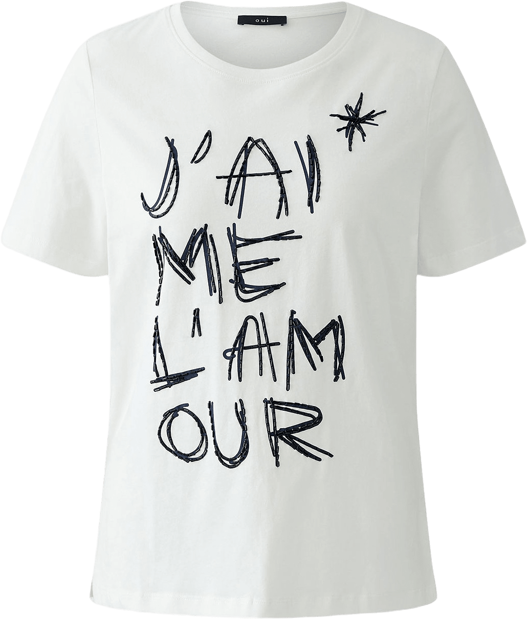 T-shirt, från Oui, i färgen White Blue.