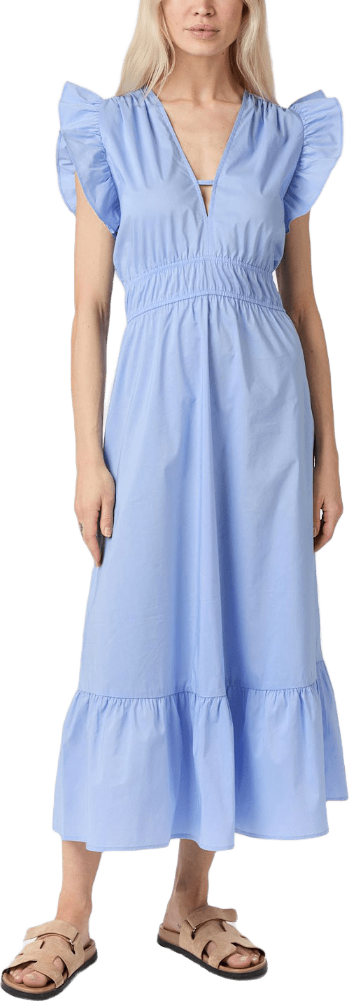 Pollana Poplin Dress, från Neo Noir, i färgen Sky Blue.