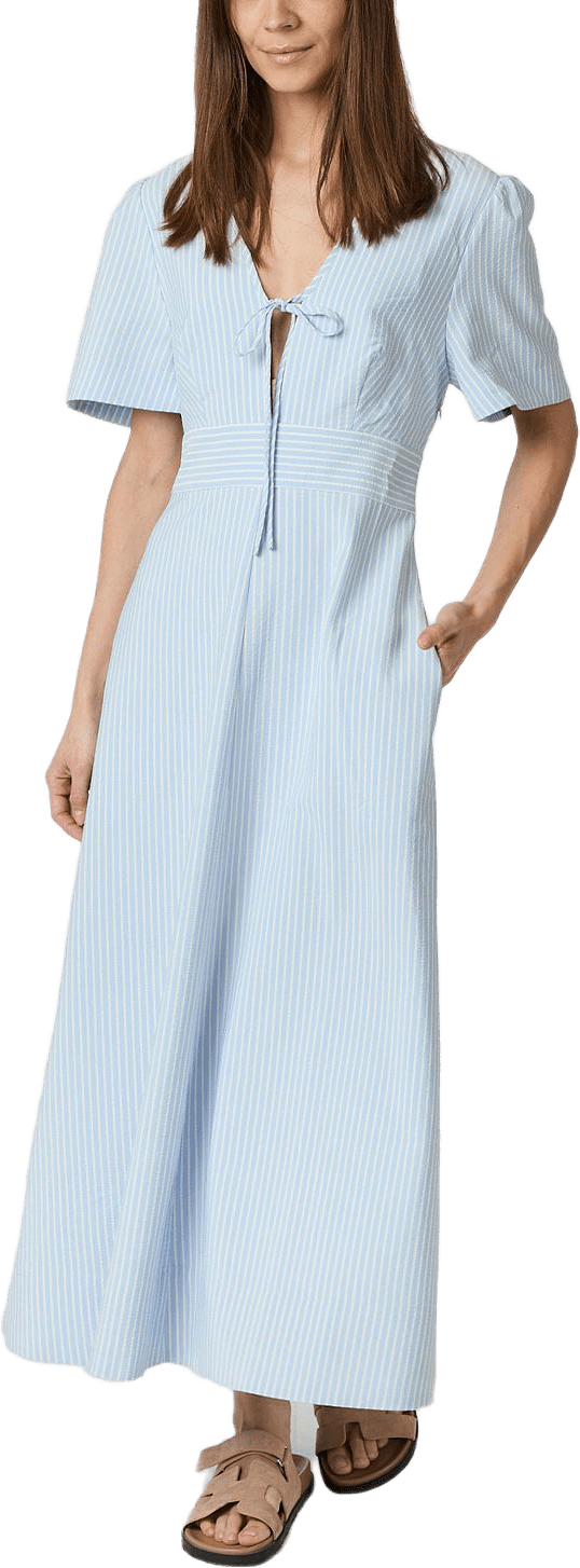 Ilsie Stripe Dress, från Neo Noir, i färgen Light Blue.