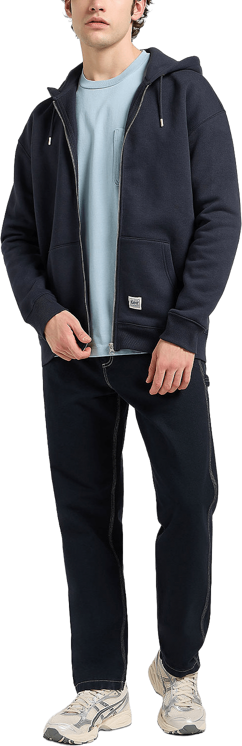 Ww Full Zip Hoodie, från Lee, i färgen Rebel Navy.