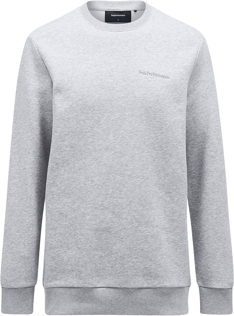 M Original Small Logo Crew, från Peak Performance, i färgen Med Grey Melan.
