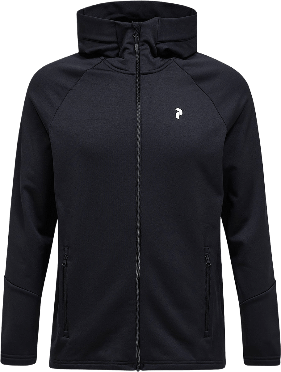 M Rider Essentials Zip Hood, från Peak Performance, i färgen Black-black.