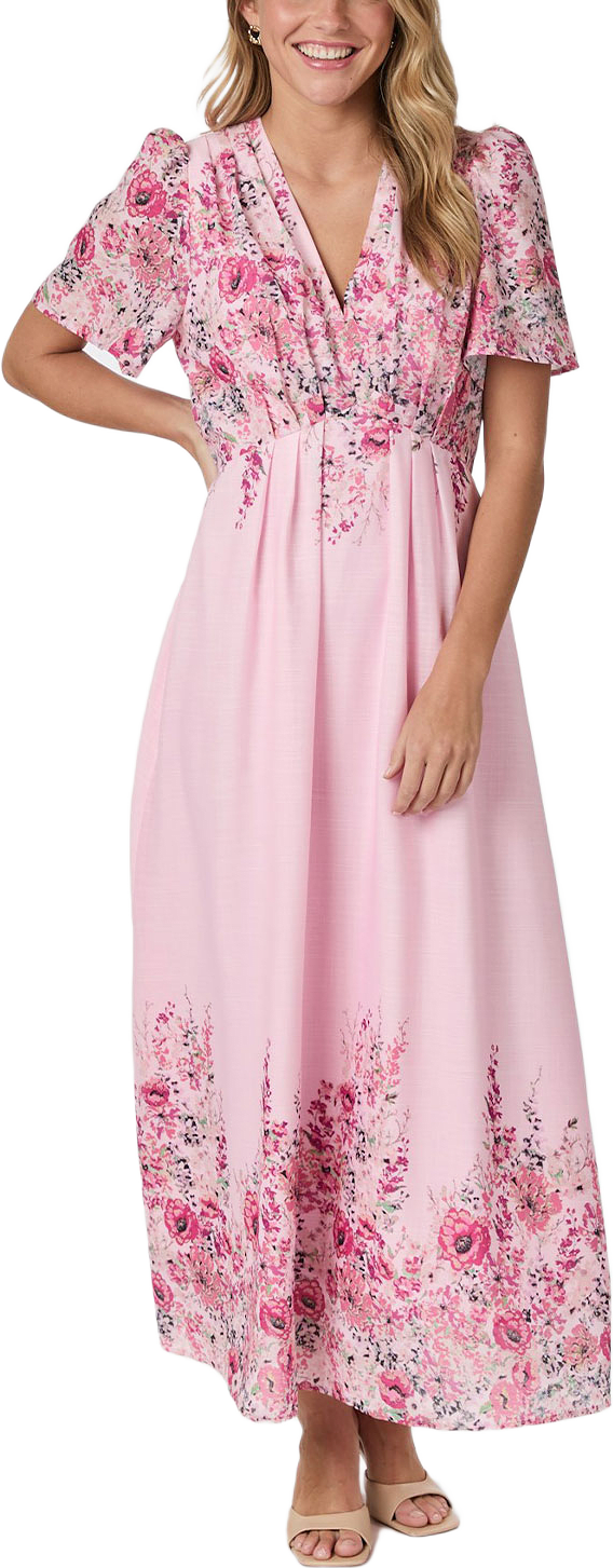 Serna Flower Print Dress, från Neo Noir, i färgen Light Pink.