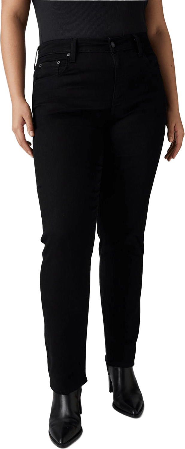 724™ High Rise Straight Jeans, från Levi's, i färgen Blacks.